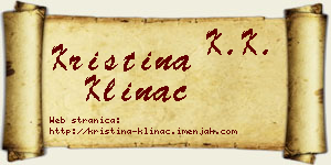 Kristina Klinac vizit kartica